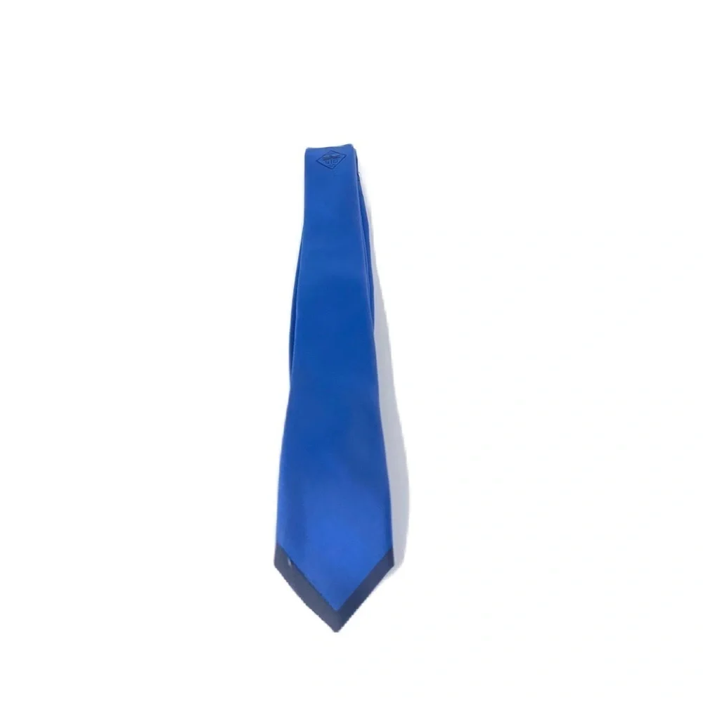 Custom two tone blue power kids tie holiday party fancy fun dress up leader